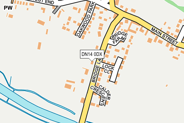 DN14 0DX map - OS OpenMap – Local (Ordnance Survey)