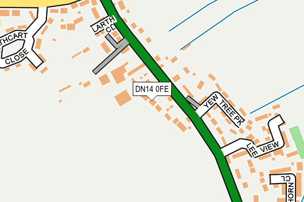 DN14 0FE map - OS OpenMap – Local (Ordnance Survey)