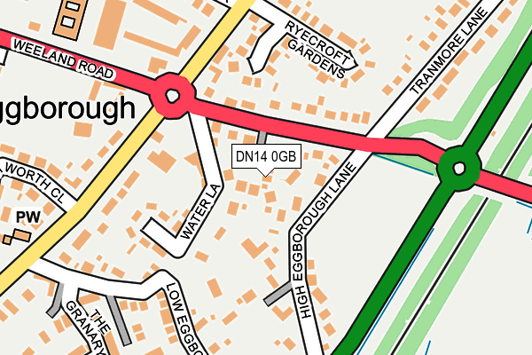 DN14 0GB map - OS OpenMap – Local (Ordnance Survey)