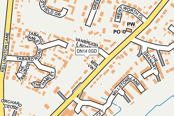 DN14 0GD map - OS OpenMap – Local (Ordnance Survey)