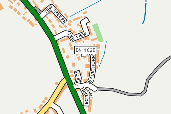 DN14 0GE map - OS OpenMap – Local (Ordnance Survey)