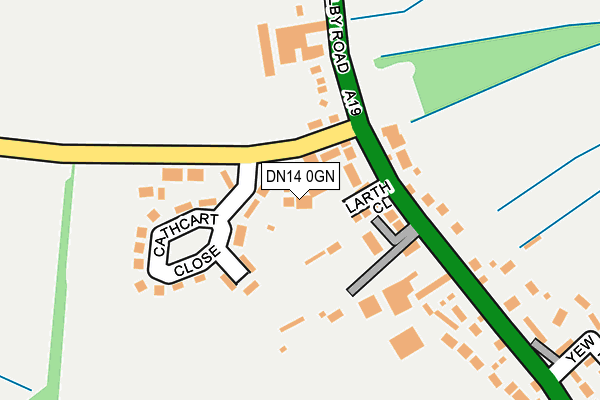 DN14 0GN map - OS OpenMap – Local (Ordnance Survey)