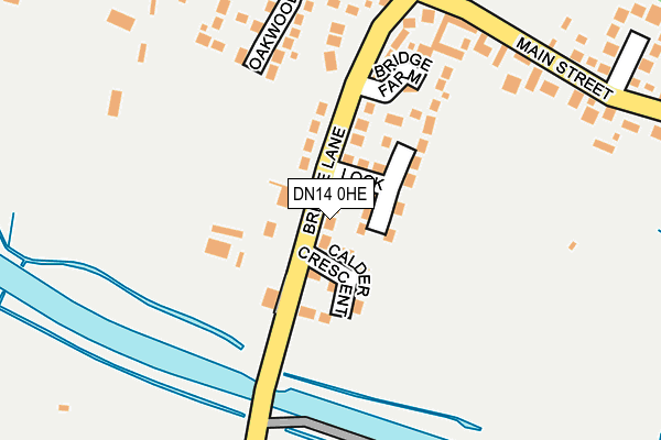 DN14 0HE map - OS OpenMap – Local (Ordnance Survey)