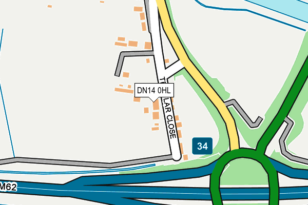DN14 0HL map - OS OpenMap – Local (Ordnance Survey)