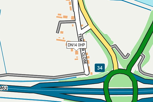 DN14 0HP map - OS OpenMap – Local (Ordnance Survey)