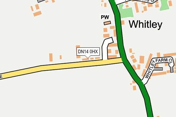 DN14 0HX map - OS OpenMap – Local (Ordnance Survey)