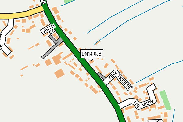 DN14 0JB map - OS OpenMap – Local (Ordnance Survey)