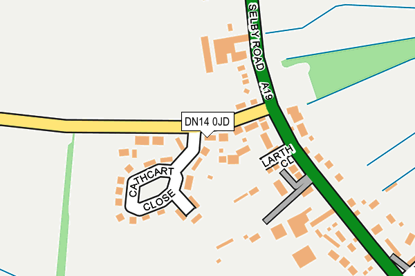 DN14 0JD map - OS OpenMap – Local (Ordnance Survey)