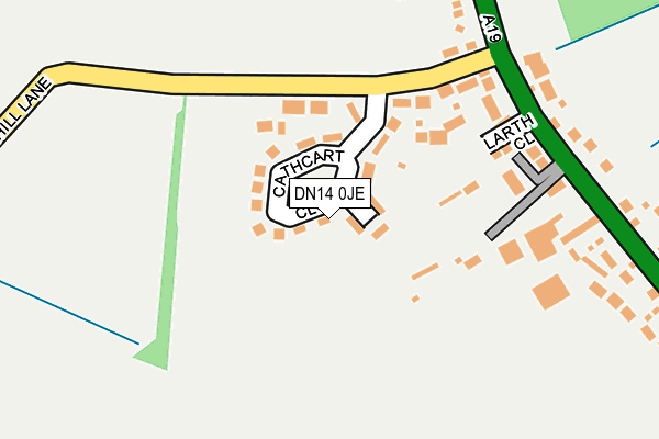 DN14 0JE map - OS OpenMap – Local (Ordnance Survey)