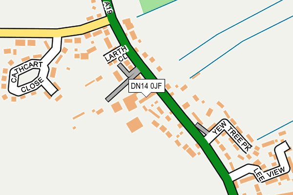 DN14 0JF map - OS OpenMap – Local (Ordnance Survey)