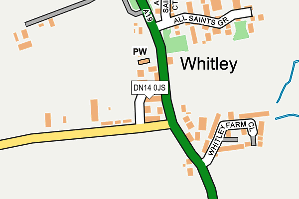 DN14 0JS map - OS OpenMap – Local (Ordnance Survey)