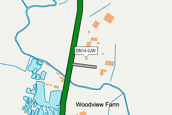 DN14 0JW map - OS OpenMap – Local (Ordnance Survey)