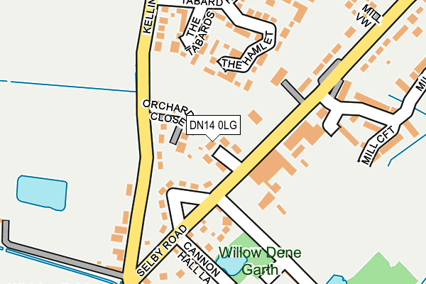 DN14 0LG map - OS OpenMap – Local (Ordnance Survey)
