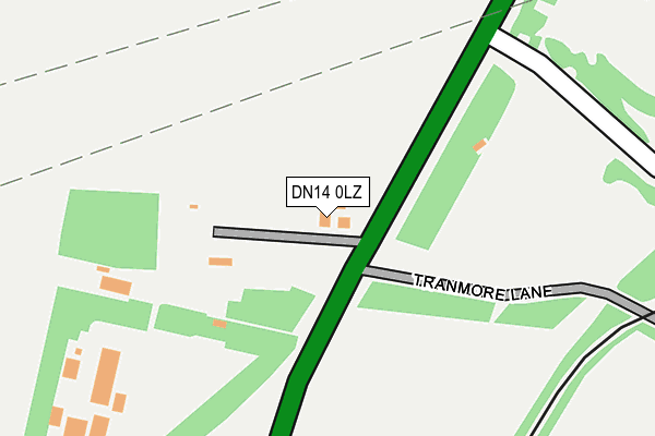 DN14 0LZ map - OS OpenMap – Local (Ordnance Survey)