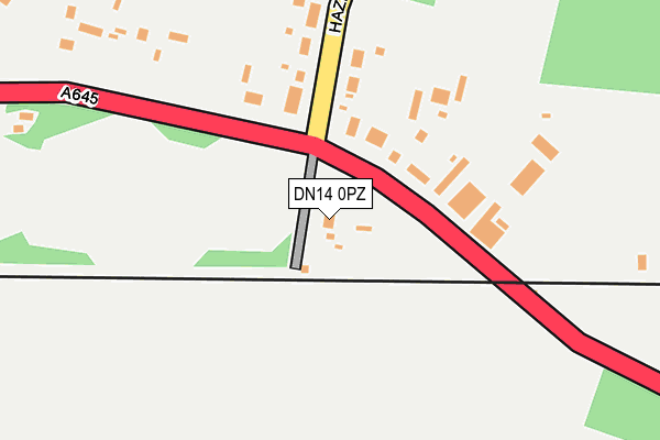 DN14 0PZ map - OS OpenMap – Local (Ordnance Survey)