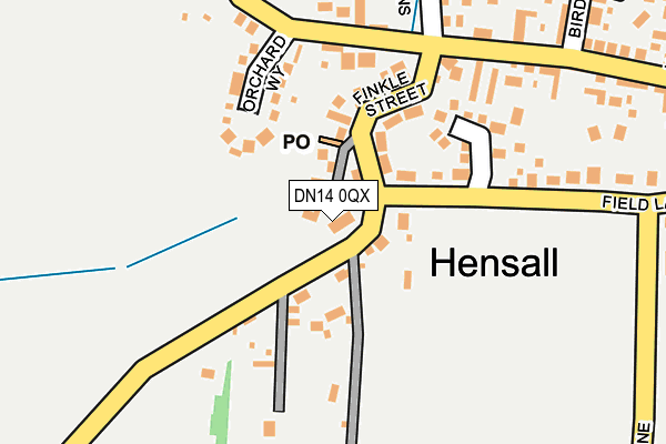 DN14 0QX map - OS OpenMap – Local (Ordnance Survey)