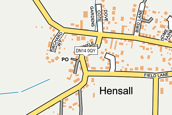 DN14 0QY map - OS OpenMap – Local (Ordnance Survey)