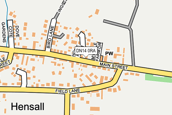 DN14 0RA map - OS OpenMap – Local (Ordnance Survey)