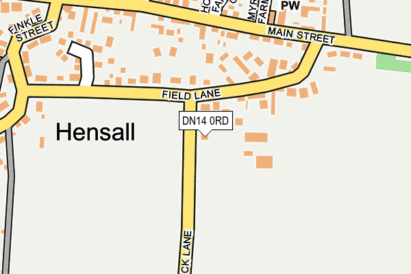 DN14 0RD map - OS OpenMap – Local (Ordnance Survey)
