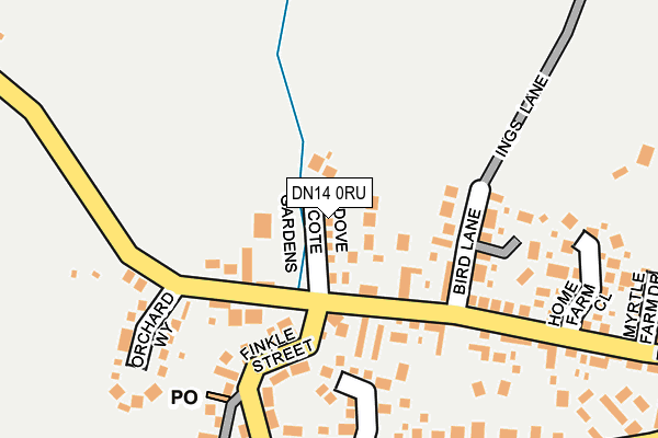 DN14 0RU map - OS OpenMap – Local (Ordnance Survey)