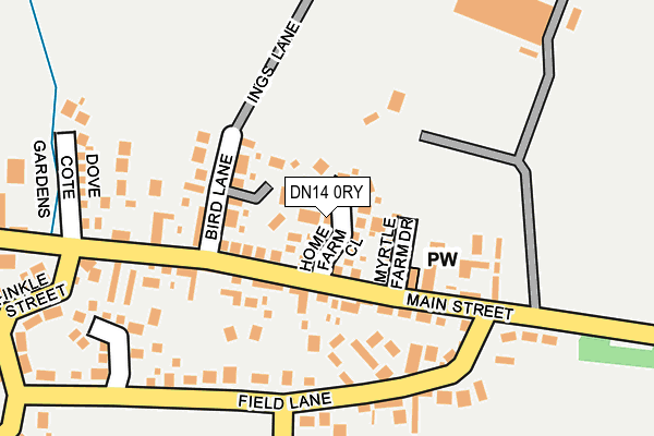 DN14 0RY map - OS OpenMap – Local (Ordnance Survey)