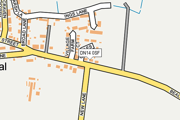 DN14 0SF map - OS OpenMap – Local (Ordnance Survey)