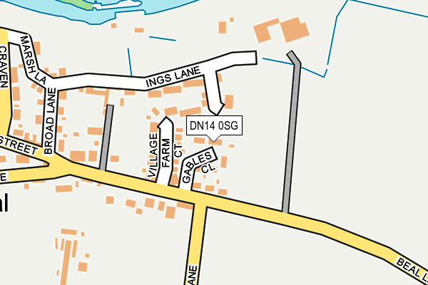 DN14 0SG map - OS OpenMap – Local (Ordnance Survey)
