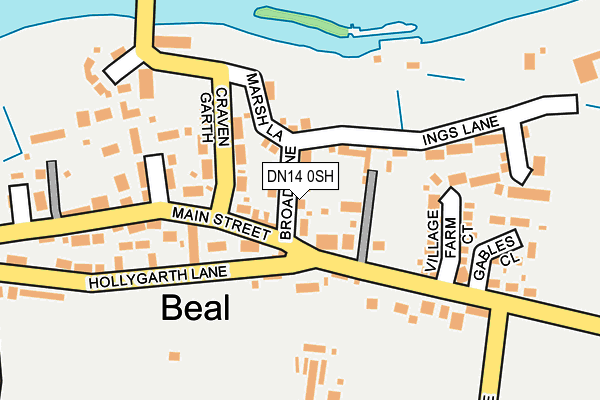 DN14 0SH map - OS OpenMap – Local (Ordnance Survey)