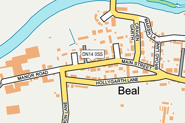 Map of THE JENNY WREN AT BEAL LTD at local scale