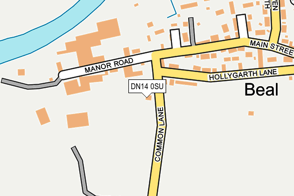 DN14 0SU map - OS OpenMap – Local (Ordnance Survey)
