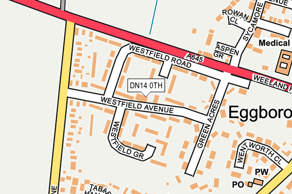 DN14 0TH map - OS OpenMap – Local (Ordnance Survey)