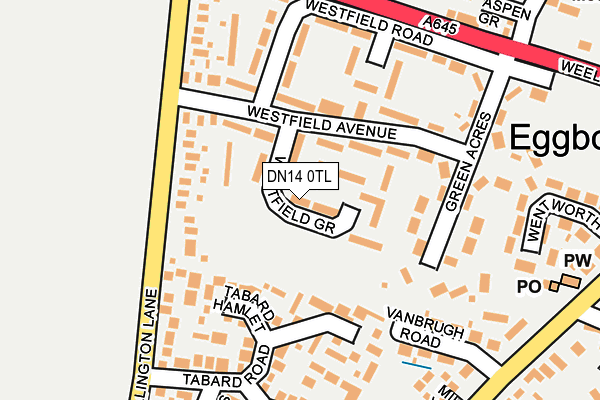 DN14 0TL map - OS OpenMap – Local (Ordnance Survey)