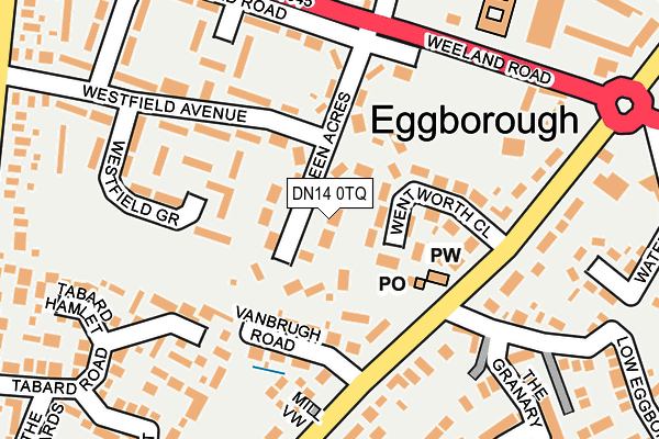 DN14 0TQ map - OS OpenMap – Local (Ordnance Survey)