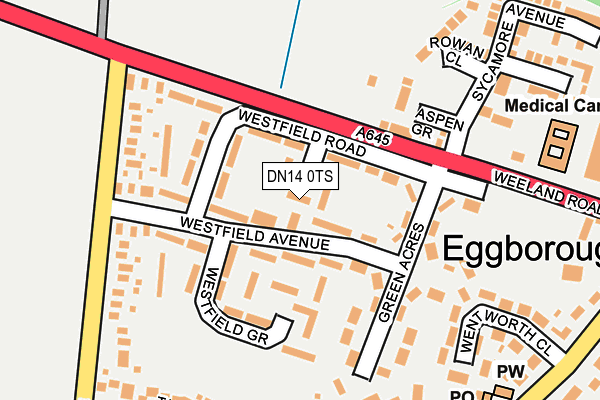 DN14 0TS map - OS OpenMap – Local (Ordnance Survey)