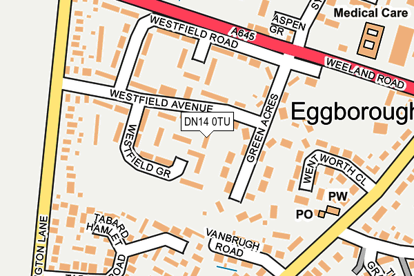 DN14 0TU map - OS OpenMap – Local (Ordnance Survey)