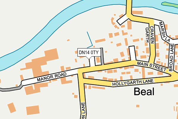 DN14 0TY map - OS OpenMap – Local (Ordnance Survey)
