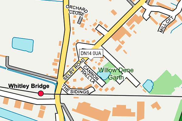 DN14 0UA map - OS OpenMap – Local (Ordnance Survey)