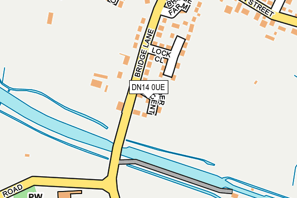 DN14 0UE map - OS OpenMap – Local (Ordnance Survey)
