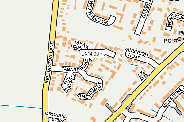 DN14 0UP map - OS OpenMap – Local (Ordnance Survey)