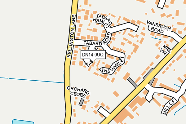 DN14 0UQ map - OS OpenMap – Local (Ordnance Survey)