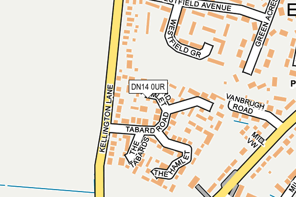DN14 0UR map - OS OpenMap – Local (Ordnance Survey)