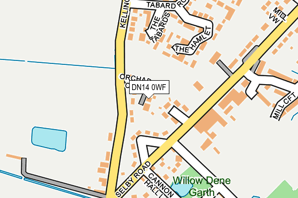 DN14 0WF map - OS OpenMap – Local (Ordnance Survey)