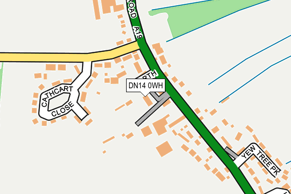 DN14 0WH map - OS OpenMap – Local (Ordnance Survey)