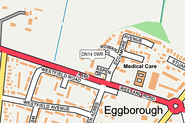 DN14 0WR map - OS OpenMap – Local (Ordnance Survey)