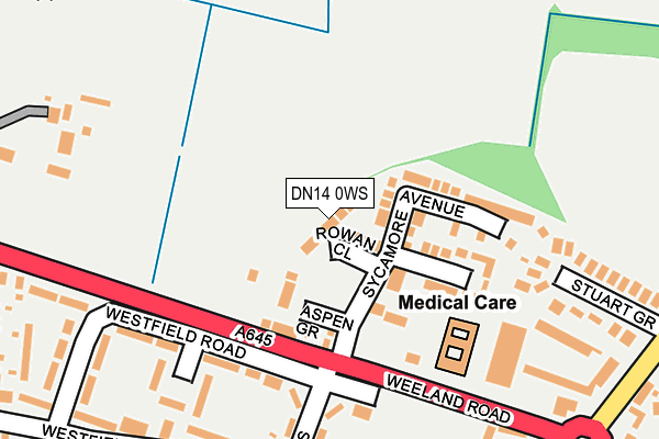 DN14 0WS map - OS OpenMap – Local (Ordnance Survey)