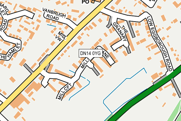 DN14 0YG map - OS OpenMap – Local (Ordnance Survey)