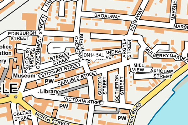 DN14 5AL map - OS OpenMap – Local (Ordnance Survey)
