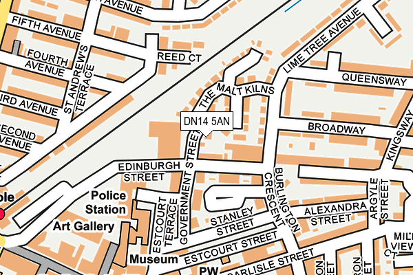 DN14 5AN map - OS OpenMap – Local (Ordnance Survey)