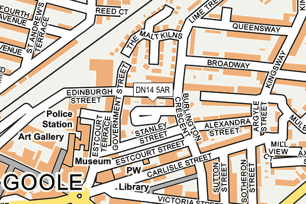 DN14 5AR map - OS OpenMap – Local (Ordnance Survey)