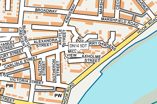 DN14 5DT map - OS OpenMap – Local (Ordnance Survey)